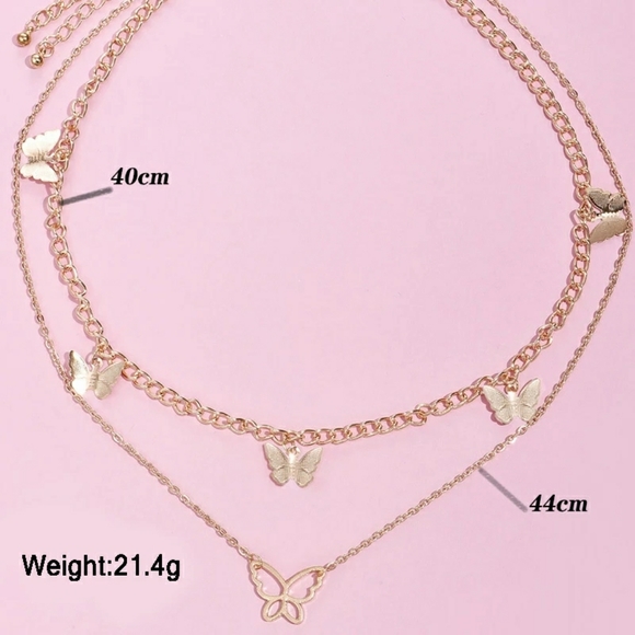 SUNDAY FLASH SALE!🦋layered gold plated butterfly necklace - Picture 4 of 5